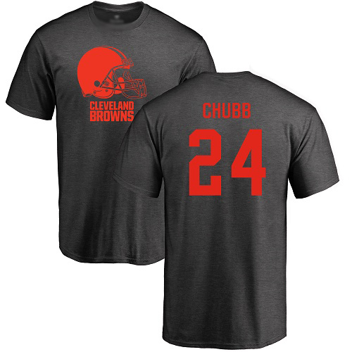 Men Cleveland Browns Nick Chubb Ash Jersey #24 NFL Football One Color T Shirt